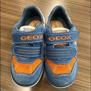 GEOX Blue/orange SNEAKERS.  New, unworn, without tags.